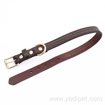 Leather Dog Collar for Small Medium Large Dogs